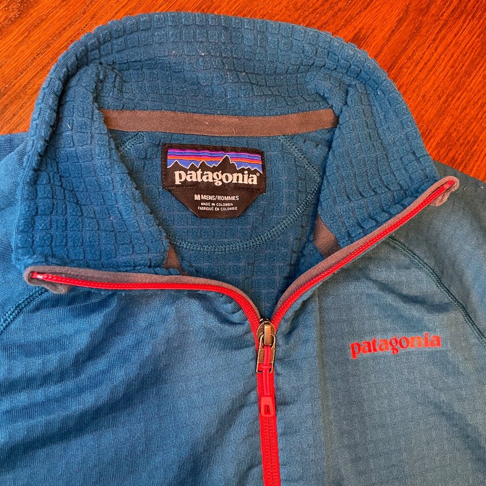 Patagonia R1 Full-zip Men's Jacket, Teal/Blue, Sz M, Excellent Condition